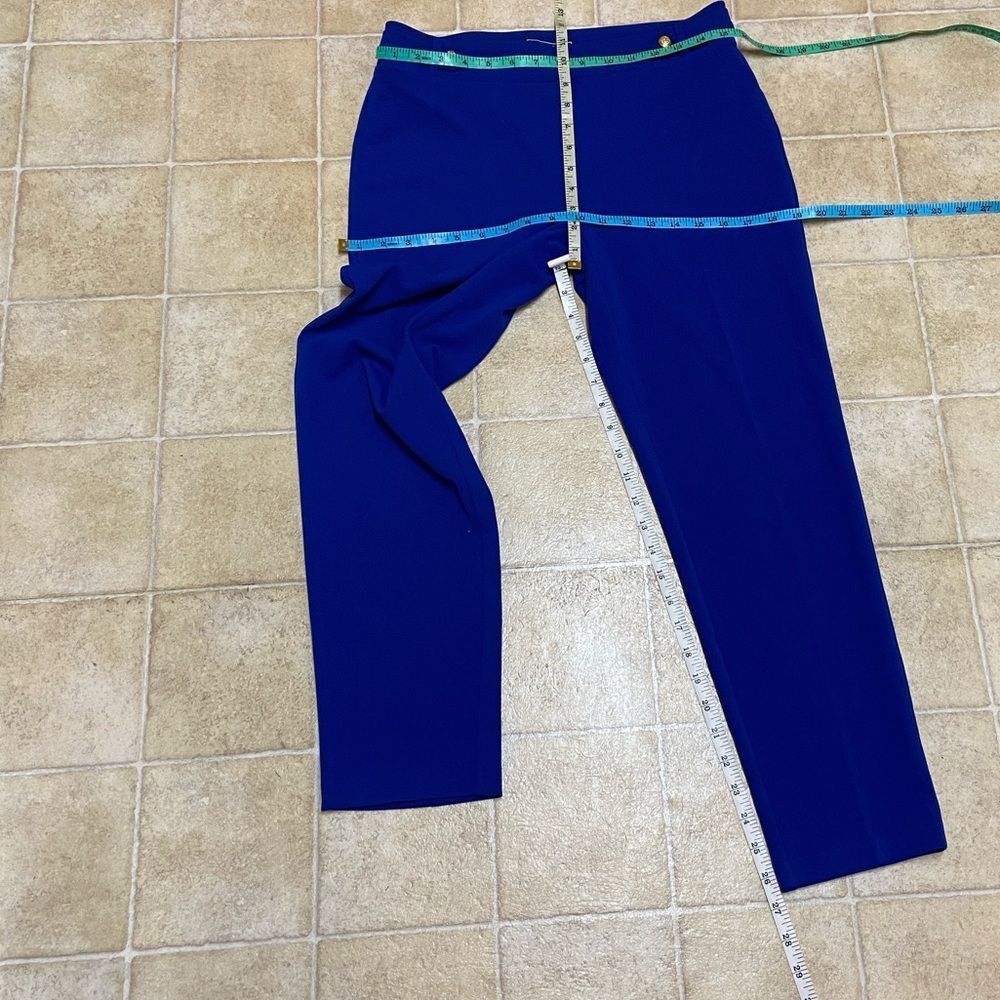 NYCC Stylish Blue Pants with Gold Button Accents Size 8P